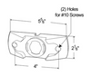 Surface Mount Twist-In Bracket - Gray  43690