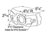 2 & 2-1/2" Round Lamp Corner Radius Bracket - Gray  43760