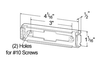 Large Rectangular Lamp Mounting Bracket - Gray  43780