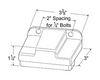 License Lamp Mounting Bracket - Gray  43830