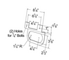 Oval Lamp "Z" Mounting Bracket - Black  43952