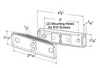 Rectangular Clearance/Marker Lamp Kit (46743 + 43850) - Amber  45093