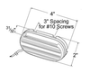 Oval Two-Bulb Pigtail Type Clearance/Marker Lamp - Red  45262