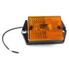Rectangular Single-Bulb Clearance/Marker Lamp w/Built-In Reflector - Amber  46393
