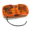 Die Cast Two-Bulb Square-Corner Clearance/Marker Lamp - Amber  46783