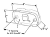 Die Cast Two-Bulb Square-Corner Clearance/Marker Lamp - Amber  46783