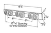 Low-Profile Square Corner Style Light Bar - Red  49082