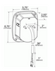 Torsion Mount® Two-Stud Mack® Dodge® Stop/Tail/Turn Lamp - Red/Clear  50992