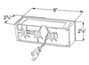 Submersible Low-Profile Trailer Lighting Kit Left Hand Stop/Tail/Turn & License Window - Red  52492