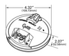 4" Torsion Mount® II Stop/Tail/Turn Lamp (52672 + 91740 + 67000) - Red  52682