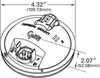 4" Torsion Mount® II Stop/Tail/Turn Lamp Housing w/Male Pin - Red  53100