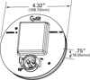 4" SuperNova® Grommet Mount Full-Pattern LED Front Park/Turn Lamp w/Male Pin - Amber  53313