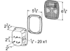 Right Hand Three-Stud Stop/Tail/Turn Lamp & License Window w/Metri-Pack® Connector - Red  53702