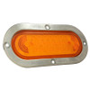SuperNova® Oval LED Stop/Tail/Turn Lamp Theft Resistant w/Male Pin - Amber  53973