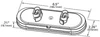6" Oval LED Stop/Tail/Turn Lamp w/Integrated Back-up w/SuperSeal® Hard Shell Connector - Red/Clear  54702