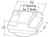 Small Rectangular License Lamp Kit (60261 + 43830) - Clear  60280