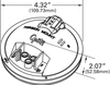 4" Torsion Mount® II Round Dome Lamp - Clear  61051