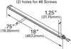 18" LED Slim White @ 500 Lumen - Clear  61E91