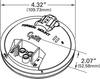 4" Torsion Mount® II Single-System Backup Lamp w/Female Pin - Clear  62271