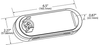 SuperNova® Oval Dual-System LED Backup Lamp Vertical Grommet Mount w/Male Pin - Clear  62591