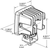 Trilliant® Cube 2.0 LED Work Lamp - Flood Beam w/SuperSeal® Hard Shell Connector Superseal Connection w/Pigtail - Clear  63F61