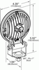 Trilliant® 36 LED Work Lamp w/Integrated Bracket & Pigtail Deutsch - Clear  63H11