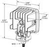 Trilliant® 3000 Lumen Cube LED Work Lamp Close Range Beam w/Deutsch Connector 9-32V - Clear  63W61