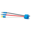 6" Stop/Tail/Turn Three-Wire Male Pin Pigtail w/.180" Bullet Connectors & Ring Terminal Wire  66812