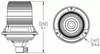 DIN Mount LED Beacon Class III 12/24V - Red  78122