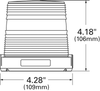 Low Lens Compact LED Beacon Compact Base 12-24V - Amber  79093