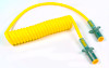 ISO Cables 15' w/40" Lead Coiled - Amber  81-2015-40
