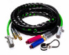 15' ABS Electrical Lead & Two Black Air Lines w/Red & Blue Anodized Grips - Black  81-3115