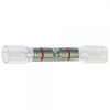22 - 18 AWG Heat Shrinkable Butt Connectors @ 100 Pack - Clear w/Red Stripe  83-4150