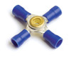 16 - 14 AWG Vinyl 4-Way "X" Connectors @ 5 Pack - Blue  84-2382