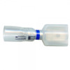 16 - 14 AWG Heat Shrinkable Quick Disconnects Male .250" @ 15 Pack - Clear w/Blue Stripe  84-4430