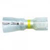 12 - 10 AWG Heat Shrinkable Quick Disconnects Female .250" @ 15 Pack - Clear w/Yellow Stripe  84-4440