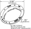 4" Round Lamp Theft Resistant Mounting Flange - White  92510