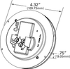 Hi Count® 4" LED Stop/Tail/Turn Lamp w/Clear Lens - Red  G4022