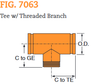 Fig. 7063 Tee /w MNPT 1"