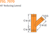 Fig. 7070 45° Reducing Lateral 8 x 8 x 4"