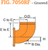 Fig. 7050RF Reducing Base Support Elbow 6 x 4"