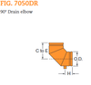 Fig. 7050DR 90° Drain Elbow 2"