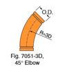 Fig. 7051-3D 45° Long Radius Elbow 3-1/2"