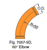 Fig. 7057-5D 60° Long Radius Elbow 5"