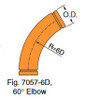 Fig. 7057-6D 60° Long Radius Elbow 8"