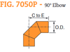 Fig. 7050P Plain End 90° Elbow 4"