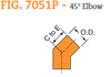 Fig. 7051P Plain End 45° Elbow 2"