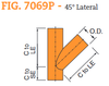 Fig. 7069P Plain End 45° Lateral 4"