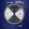 5 Pc. 7-1/4" 40T Classic Series Carbide Circular Saw Blade   15230ZR