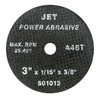 3 x 1/16 x 3/8" A60T POWER ABRASIVE T1 Cut-Off Wheel (5/Pack) 501044